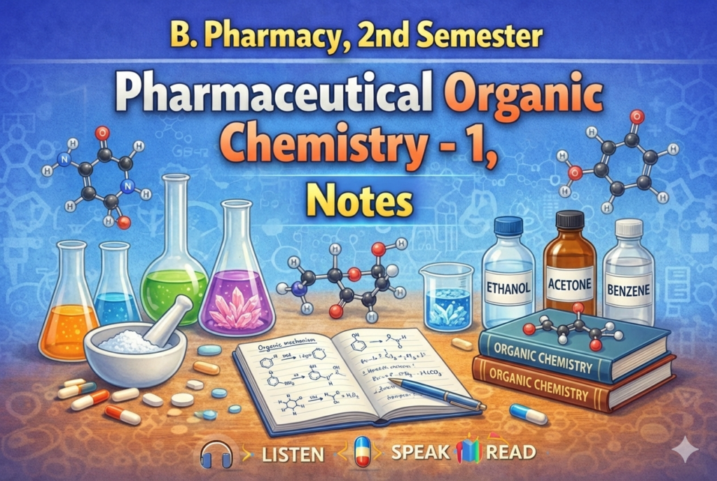 Pharmaceutical Organic Chemistry 1 Notes Pharmaceutical Organic Chemistry 1 Notes