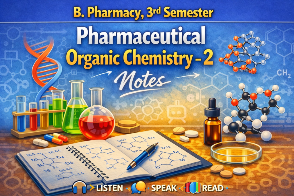 Pharmaceutical Organic Chemistry - 2 Notes Pharmaceutical Organic Chemistry - 2 Notes