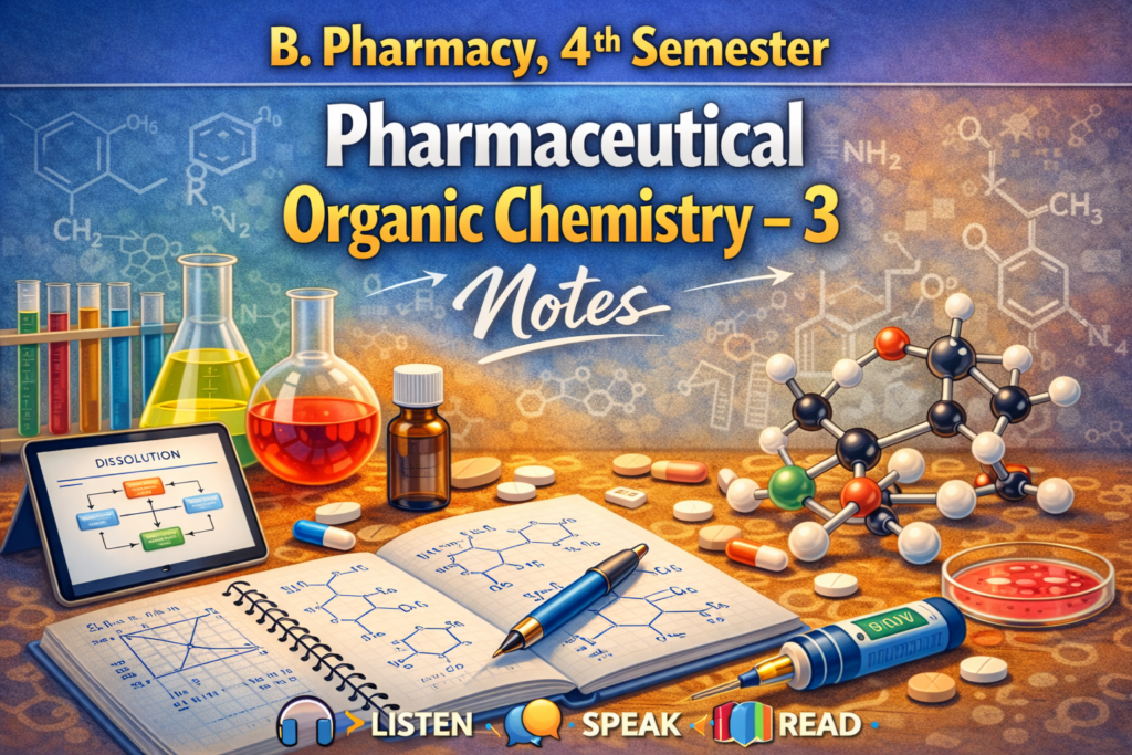 Pharmaceutical Organic Chemistry - 3 Notes Pharmaceutical Organic Chemistry - 3 Notes