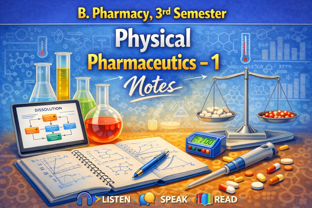 Physical Pharmaceutics–1 Notes Physical Pharmaceutics–1 Notes