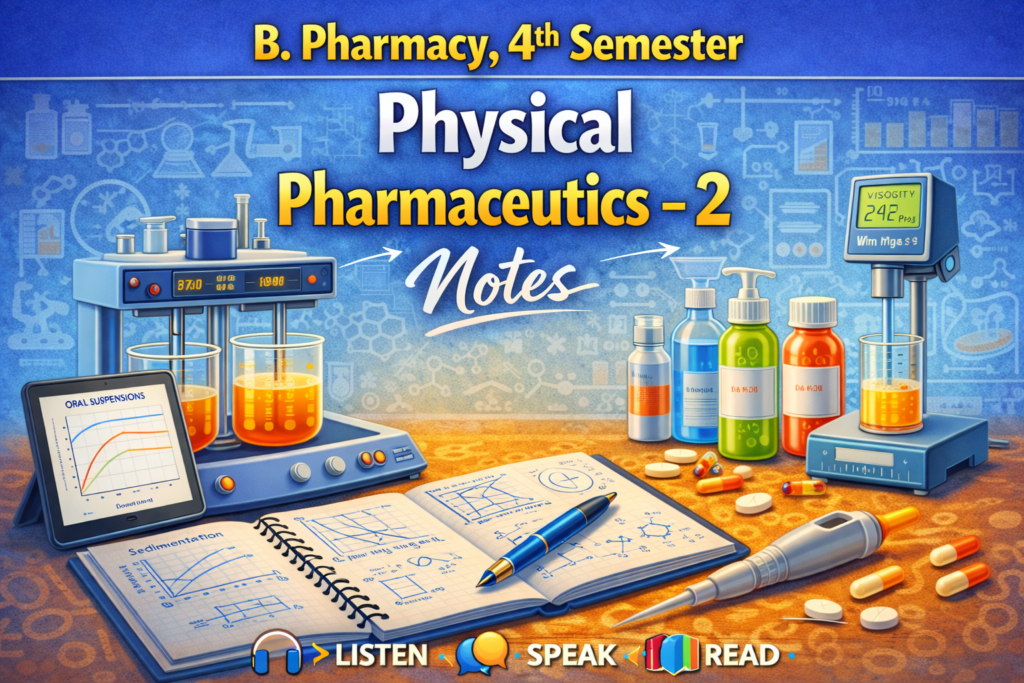 Physical Pharmaceutics - 2 Notes Physical Pharmaceutics - 2 Notes