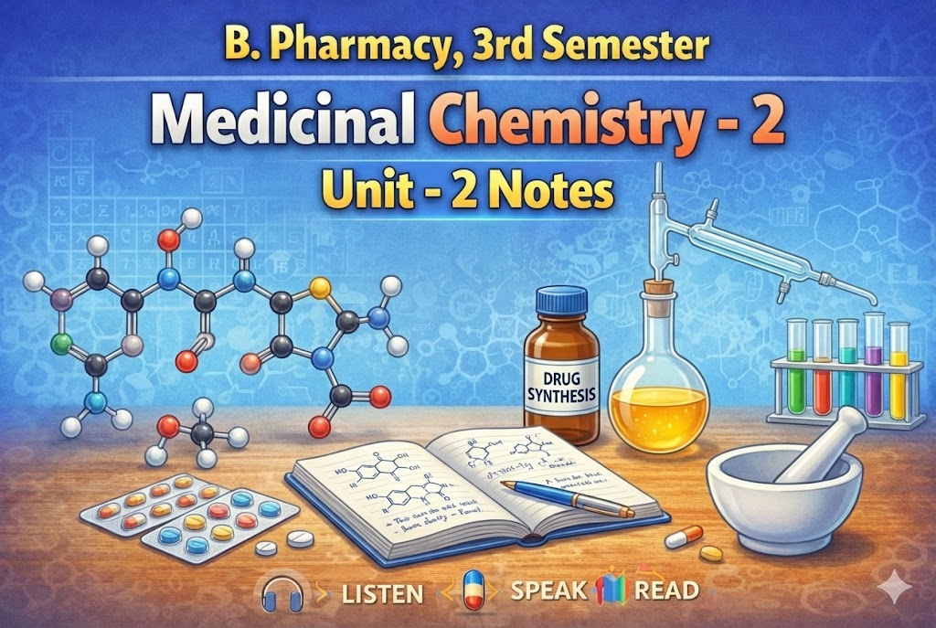 Medicinal Chemistry - 2 Unit - 2 Notes Medicinal Chemistry - 2 Unit - 2 Notes