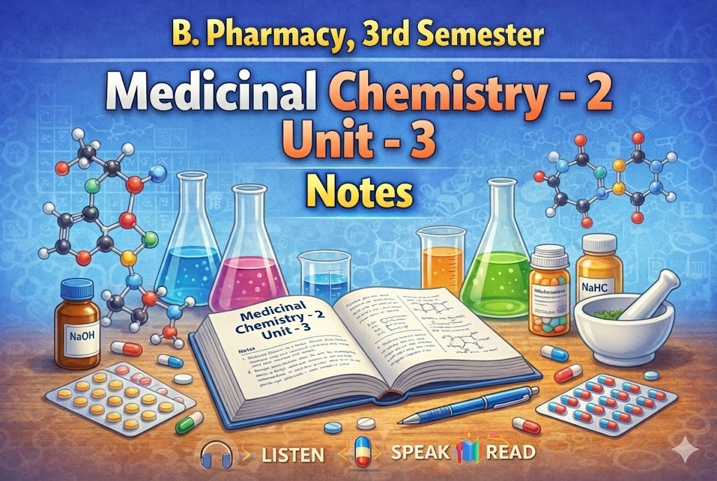 Medicinal Chemistry - 2 Unit - 3 Notes Medicinal Chemistry - 2 Unit - 3 Notes