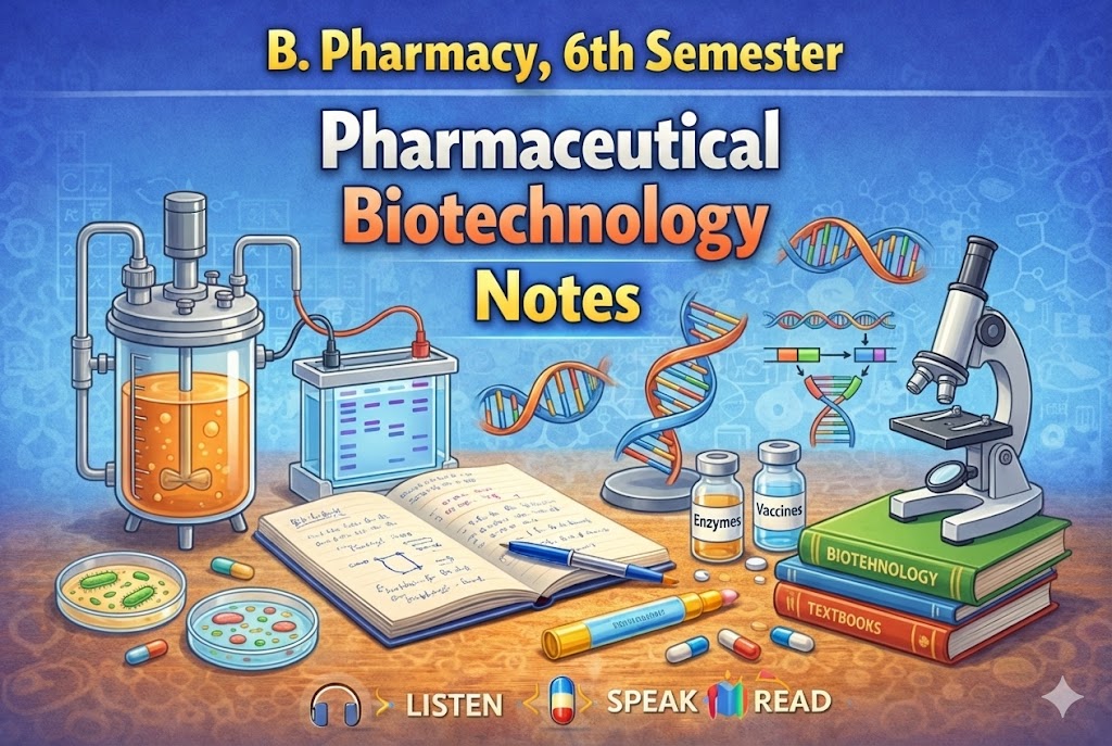 B Pharmacy 6th Semester Pharmaceutical Biotechnology Notes B Pharmacy 6th Semester Pharmaceutical Biotechnology Notes