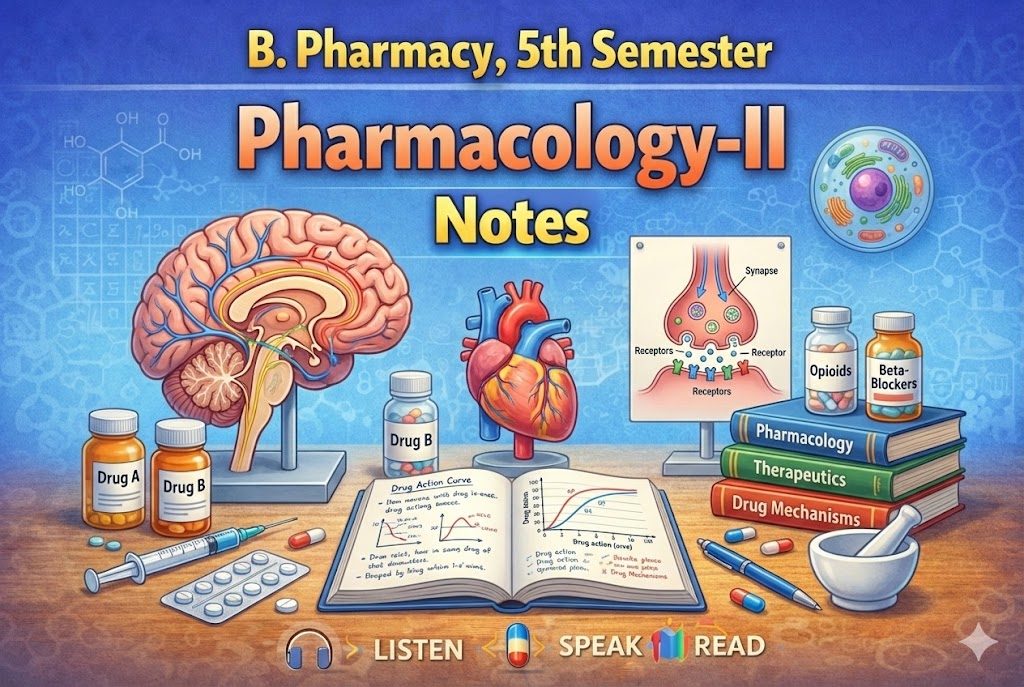 B.Pharmacy 5th Semester, Pharmacology-II Notes B.Pharmacy 5th Semester, Pharmacology-II Notes