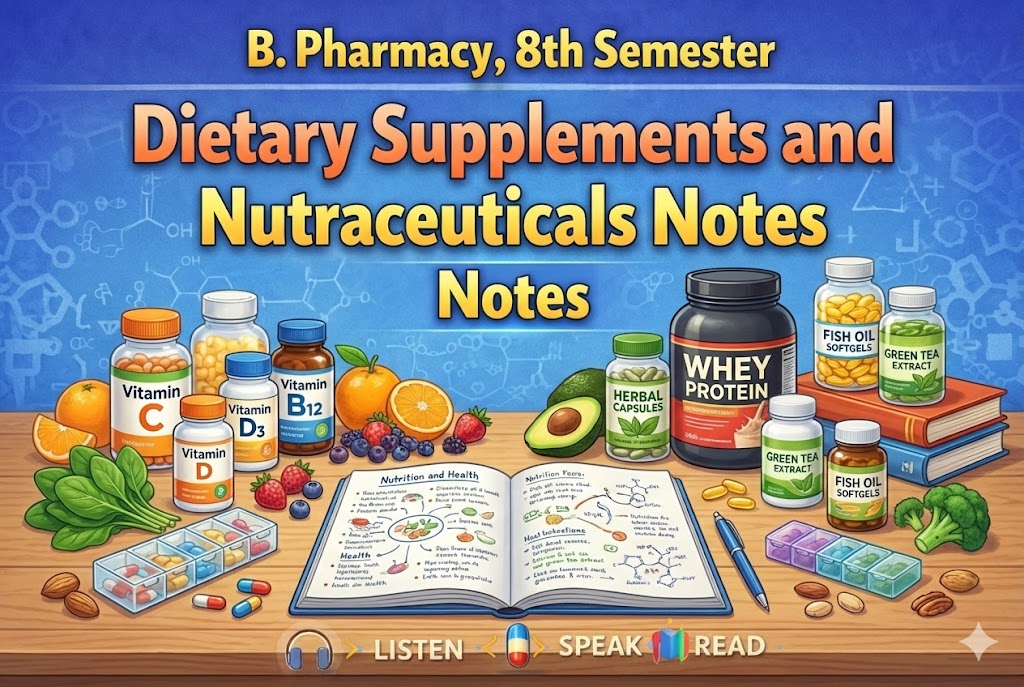 Dietary Supplements and Nutraceuticals Notes Dietary Supplements and Nutraceuticals Notes