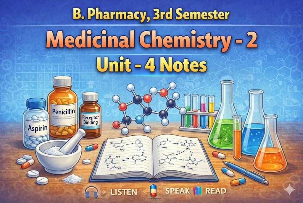 Medicinal Chemistry - 2 Unit - 4 Notes Medicinal Chemistry - 2 Unit - 4 Notes