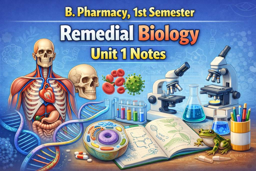 Remedial Biology - unit 1 Notes Remedial Biology - unit 1