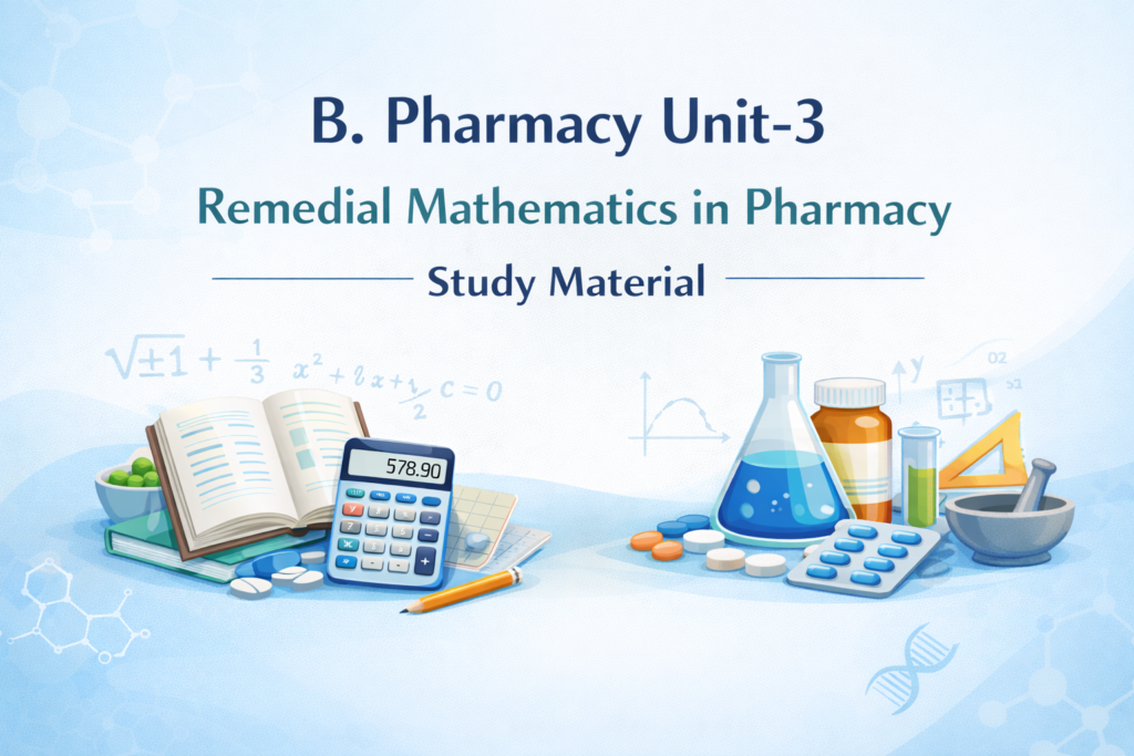 Remedial Mathematics Unit 3 b.pharm