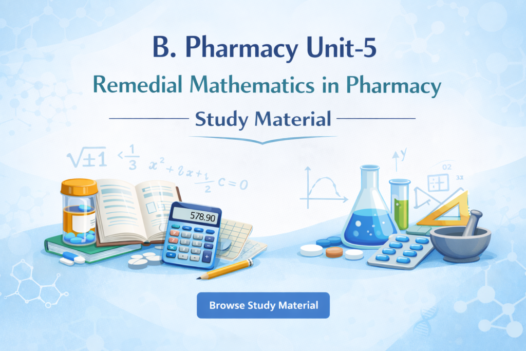 Remedial Mathematics in Pharmacy